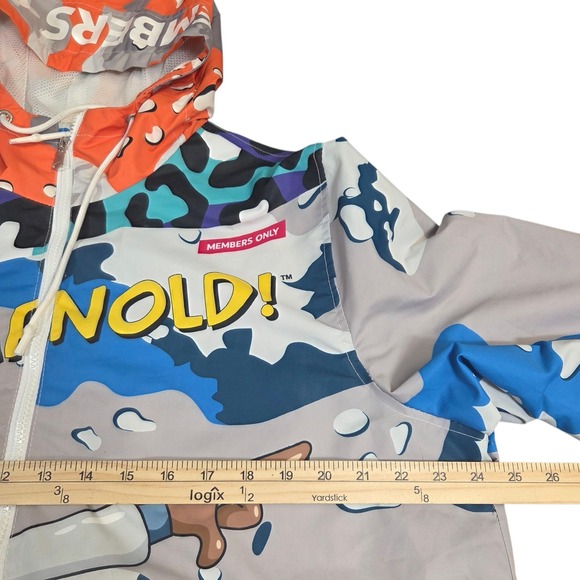 Members Only Nickelodeon X Jacket Size Large Rugrats Windbreaker Hey Arnold Camo - Picture 11 of 12